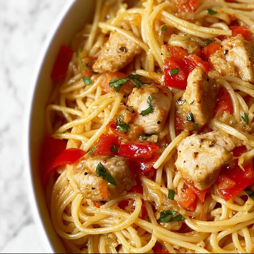 Easy Chicken Scampi Pasta Recipe - Recipe Image