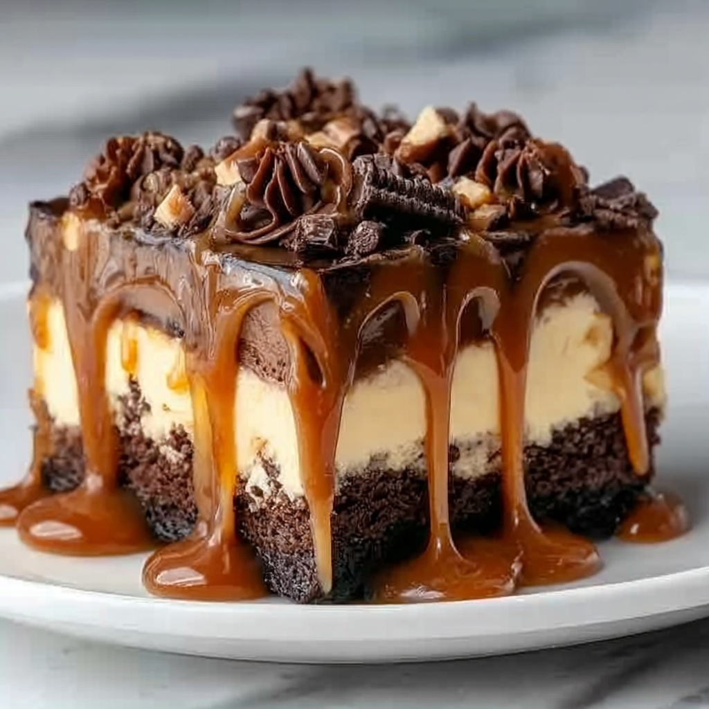 Caramel Brownie Cheesecake Recipe - Recipe Image
