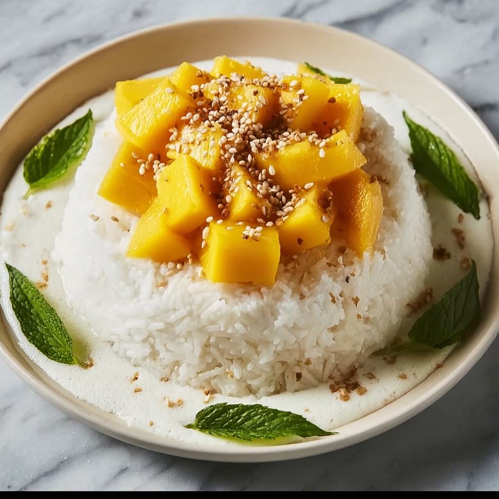 Mango Sticky Rice Bliss: A Vegan Thai Delight Recipe - Recipe Image