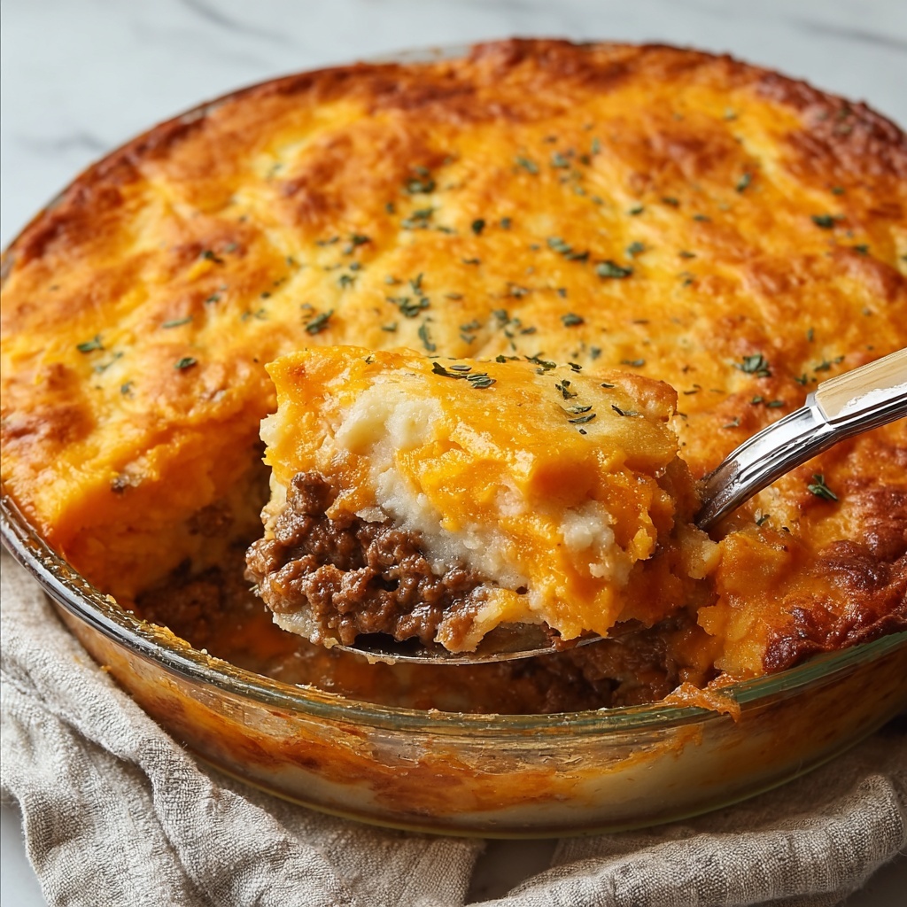 Cheddar Bay Ground Beef Cobbler Recipe - Recipe Image
