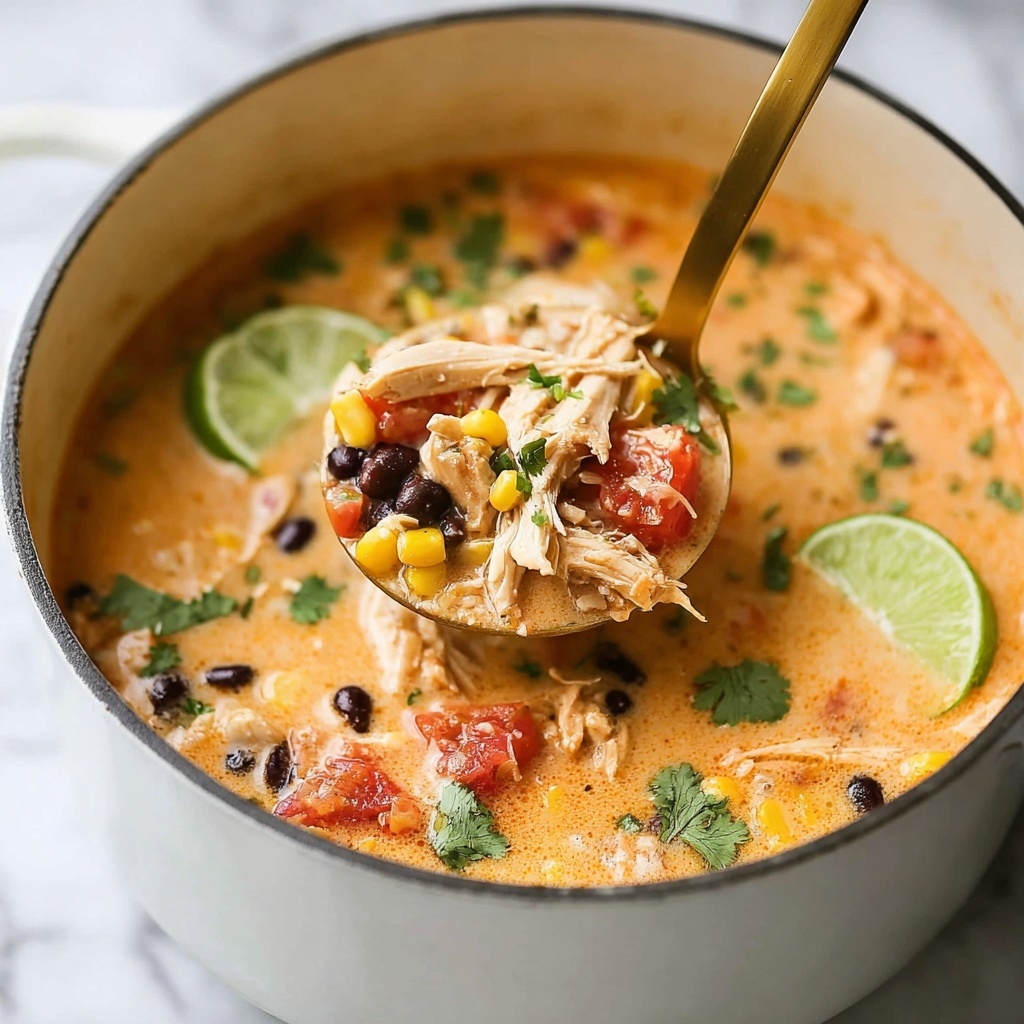 Creamy Chicken Enchilada Soup Recipe - Recipe Image