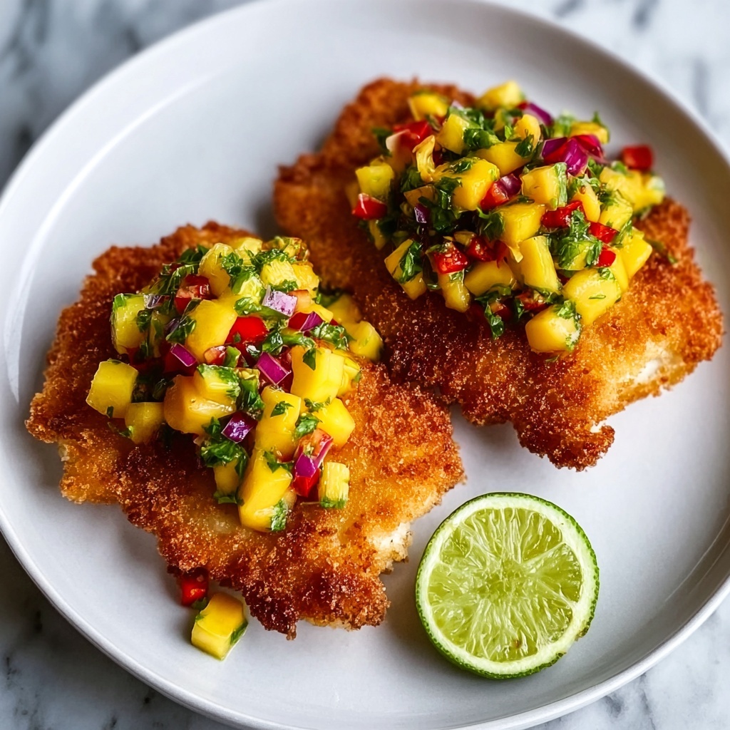 Coconut Crusted Fish with Mango Salsa Recipe - Recipe Image