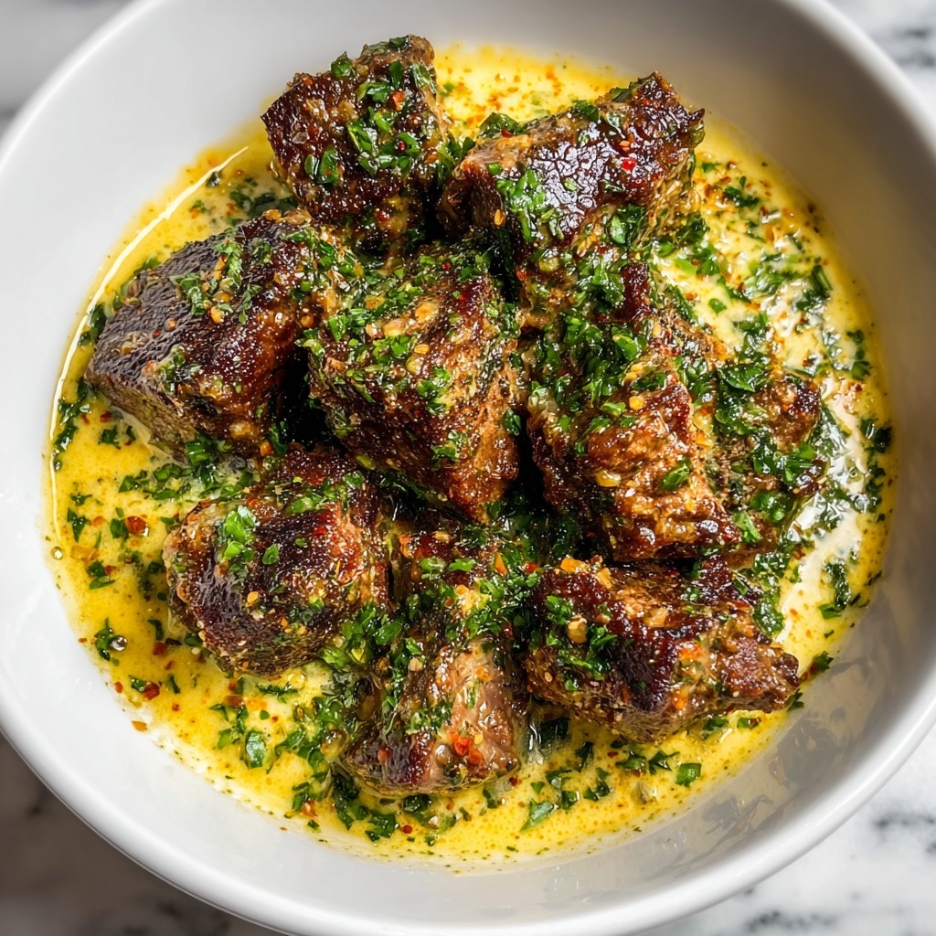 Garlic Butter Steak Bites with Parmesan Cream Sauce Recipe - Recipe Image