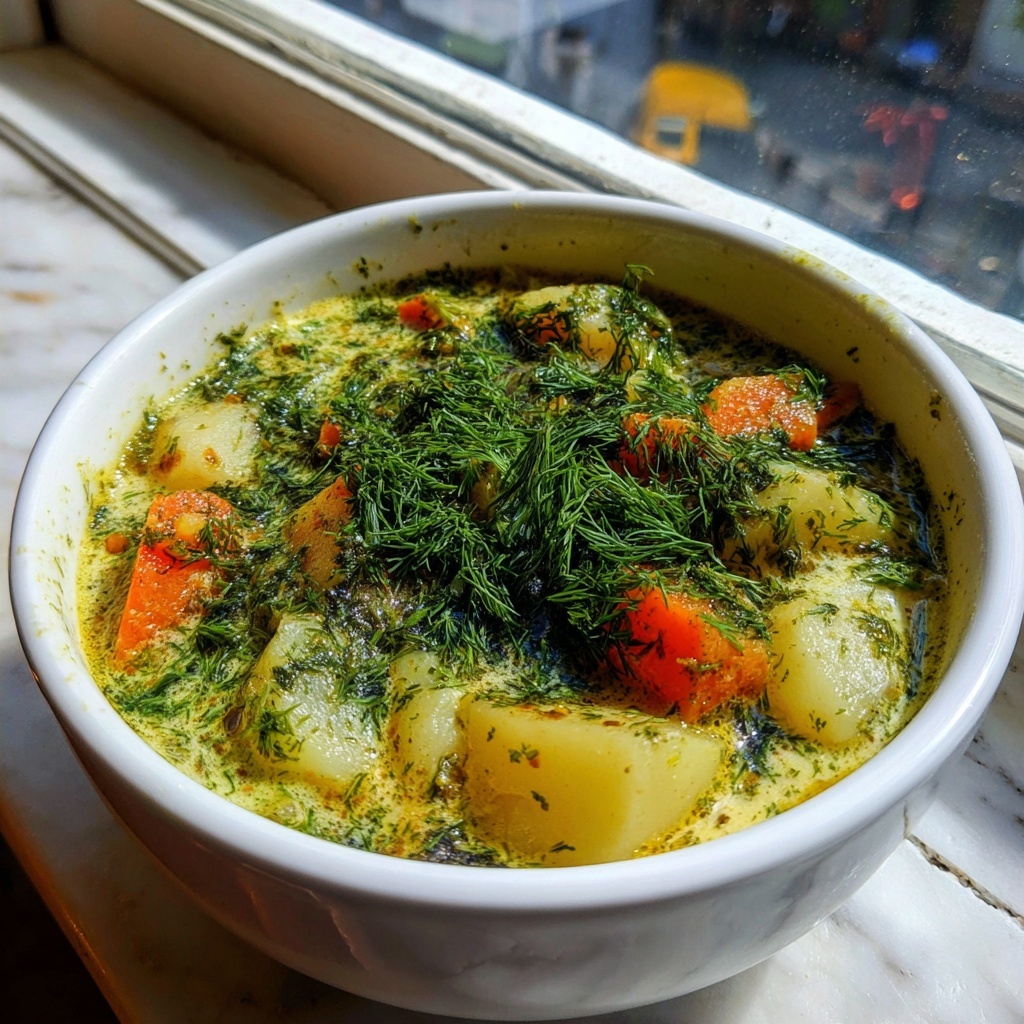 Creamy Dill Pickle Soup (Zupa Ogorkowa) Recipe - Recipe Image