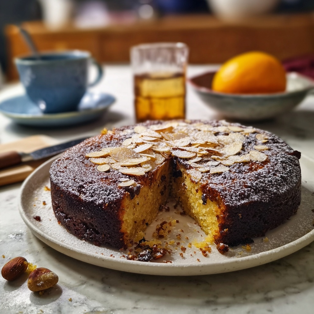 Tangerine Almond Date Cake with Cardamom Syrup Recipe - Recipe Image