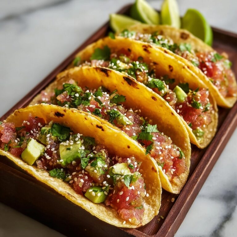 Spicy Tuna Tartare Wonton Tacos Recipe