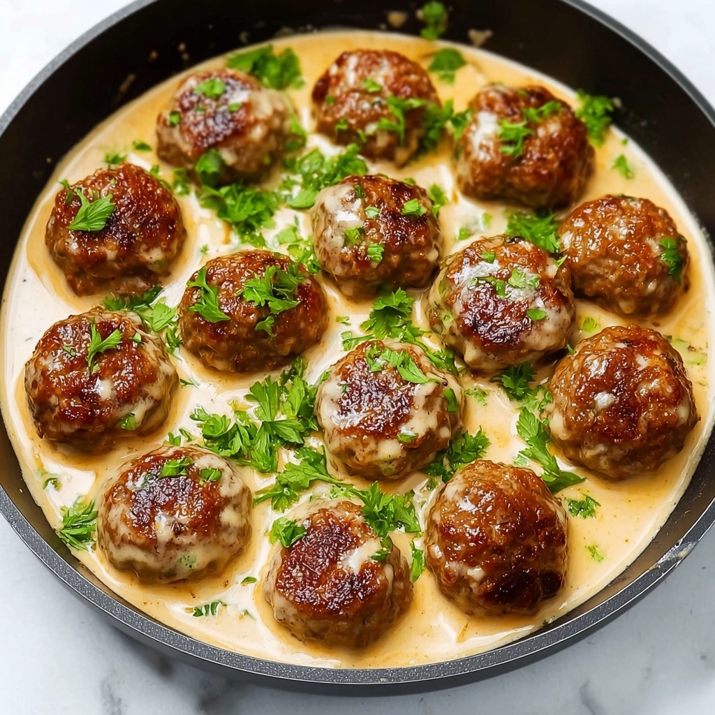 Keto Ricotta Turkey Meatballs in Creamy Basil Sauce Recipe - Recipe Image