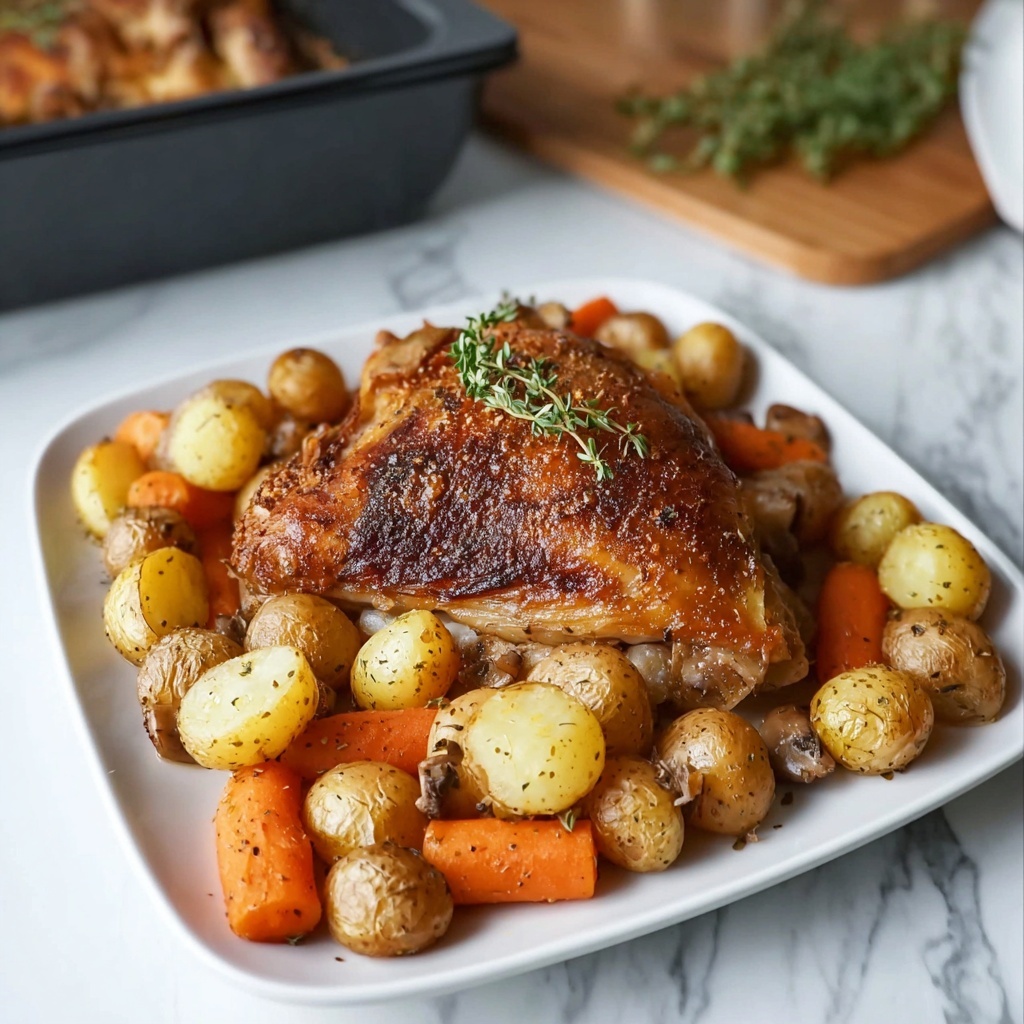 Savory Baked Turkey Thighs and Vegetables for Cozy Nights Recipe - Recipe Image