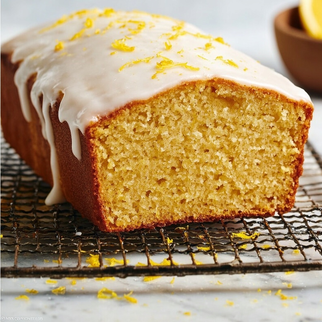 Easy Lemon Pound Cake Loaf Recipe - Recipe Image