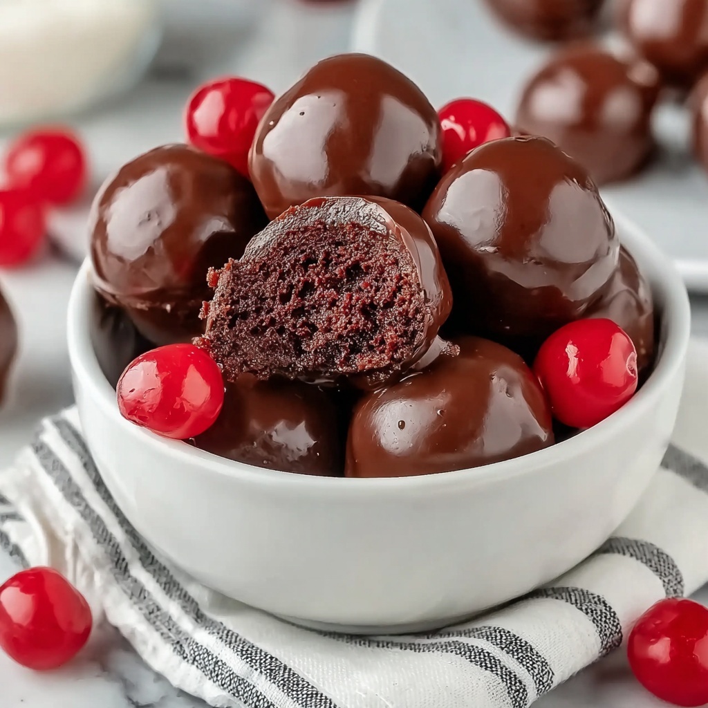 Chocolate Covered Cherry Brownie Bombs Recipe - Recipe Image