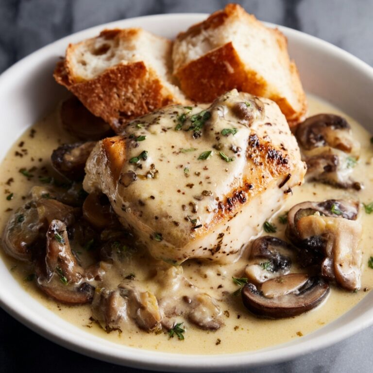 Creamy Brie Chicken & Mushrooms Recipe