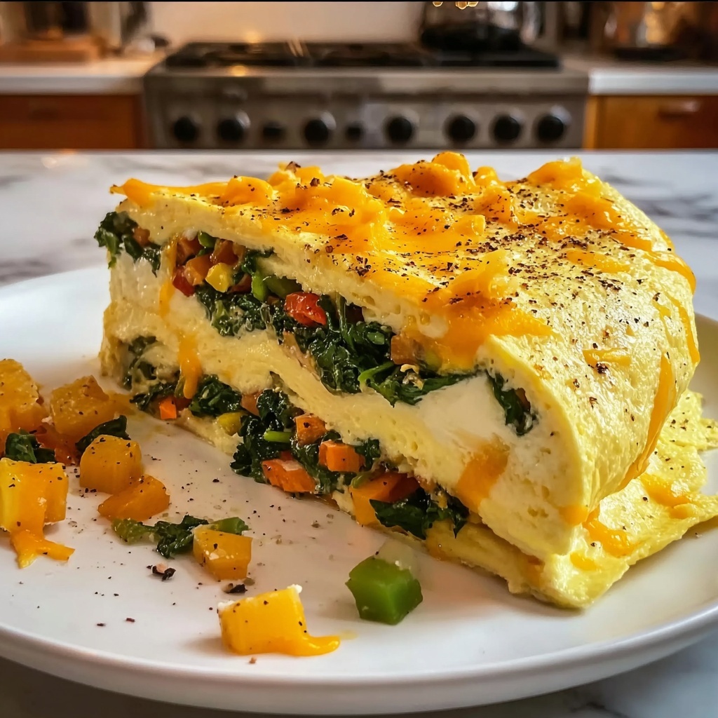 Cheesy Veggie Omelette Bake: 5 Flavorful Layers to Love Recipe - Recipe Image