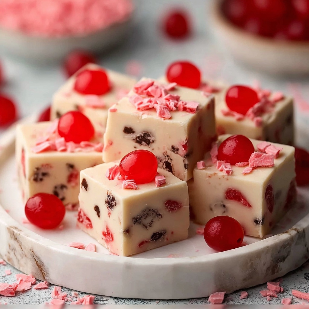 White Chocolate Cherry Fudge Recipe - Recipe Image