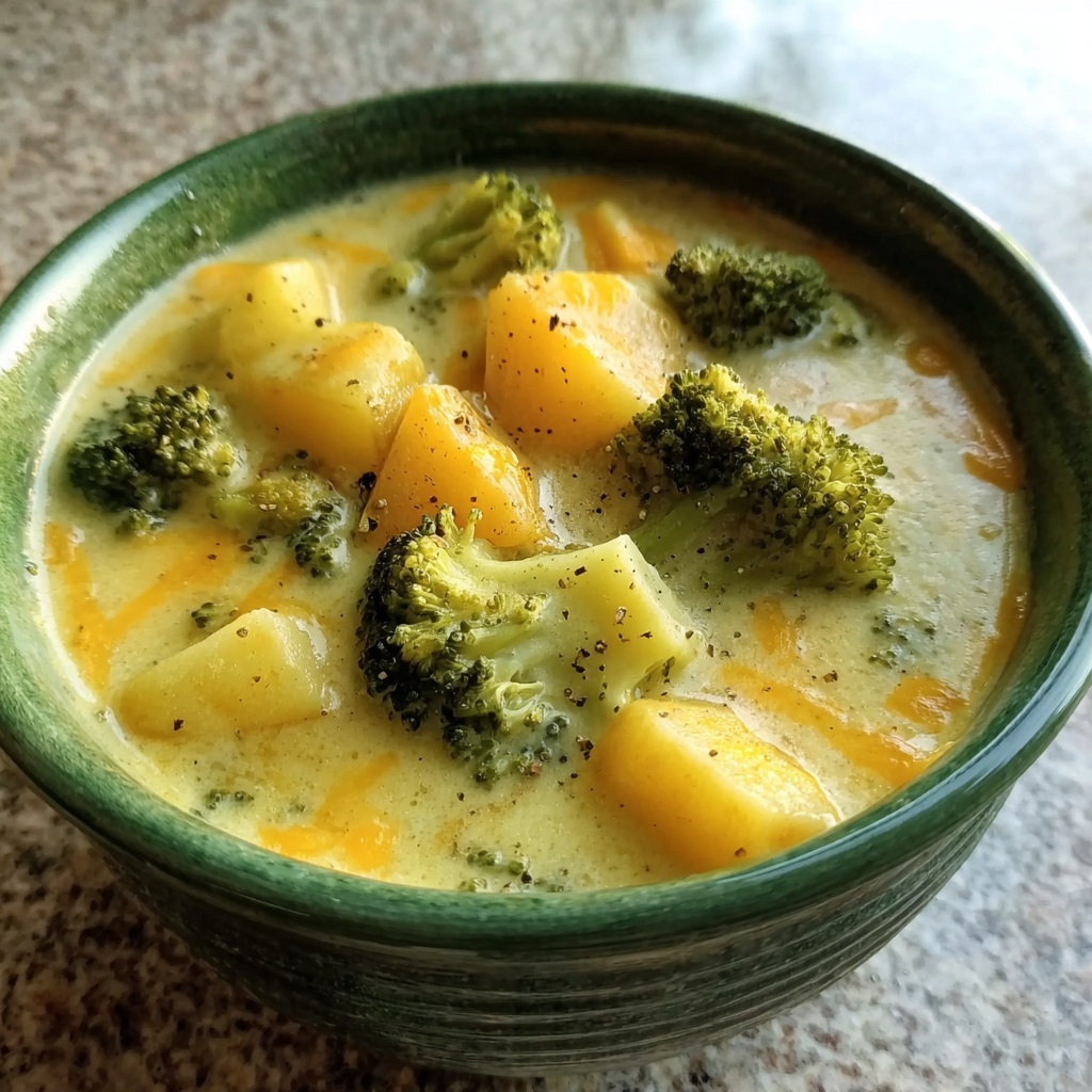 Crockpot Potato Broccoli Cheddar Soup Recipe - Recipe Image