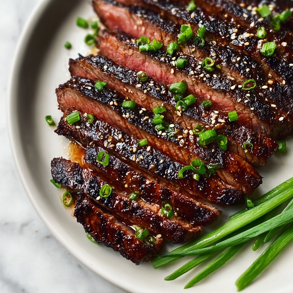 Grilled Korean Flank Steak with Gochujang Marinade Recipe - Recipe Image