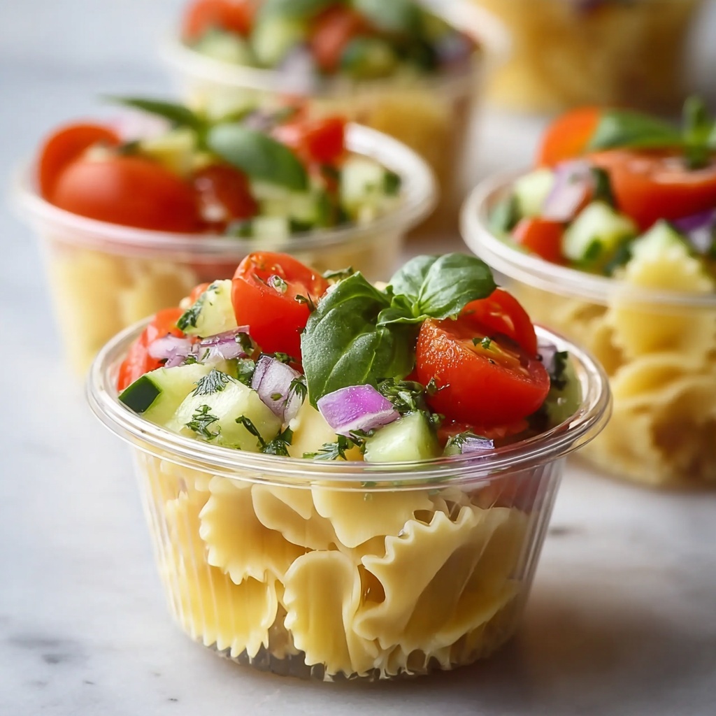 Pasta Salad Cups: Fresh, Flavorful Bites for Any Gathering Recipe - Recipe Image