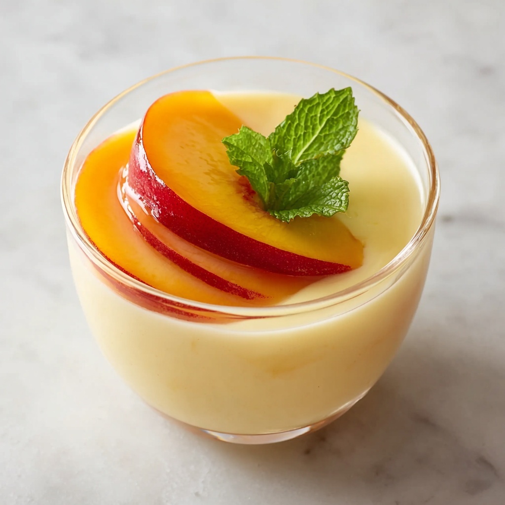 Homemade Peach Posset: A Creamy Summer Delight Recipe - Recipe Image