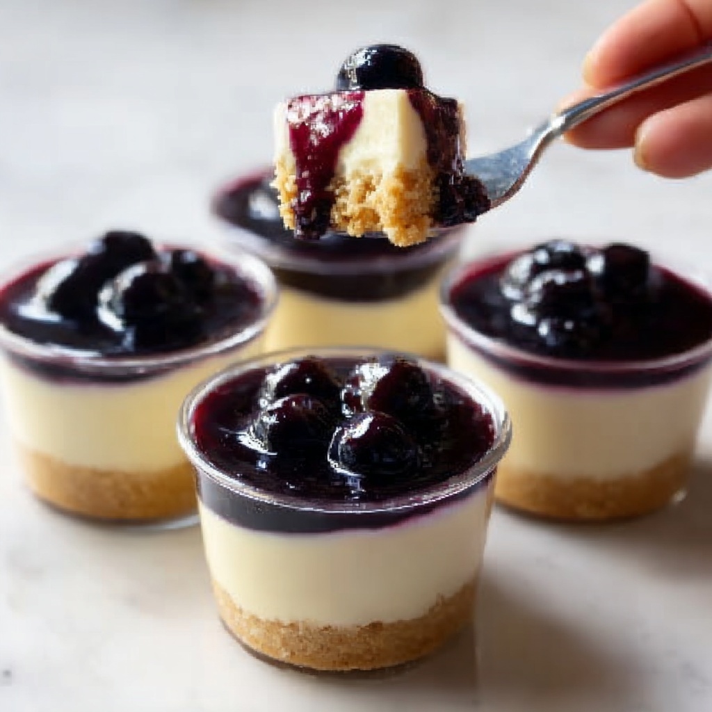Juicy Mini Lemon Blueberry Cheesecakes Recipe - Recipe Image