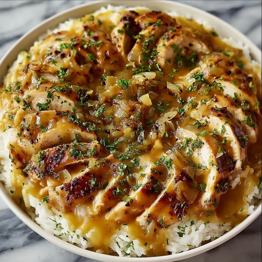Smothered Chicken and Rice Recipe - Recipe Image