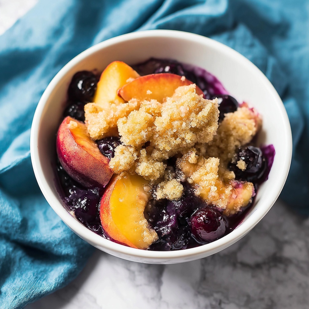 Crockpot Blueberry Peach Cobbler Recipe - Recipe Image