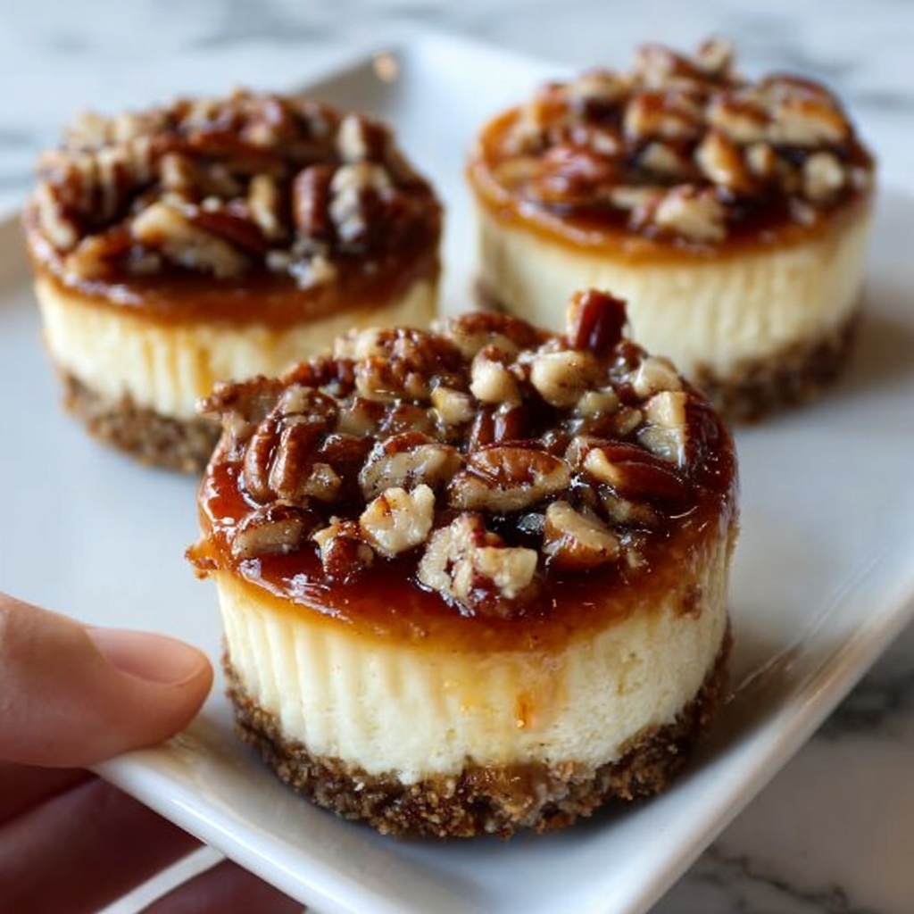 Mini Caramel Pecan Creme Brulee Cheesecakes Recipe - Recipe Image