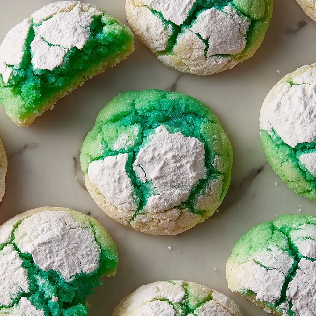 St. Patrick’s Day Crinkle Cookies Recipe - Recipe Image