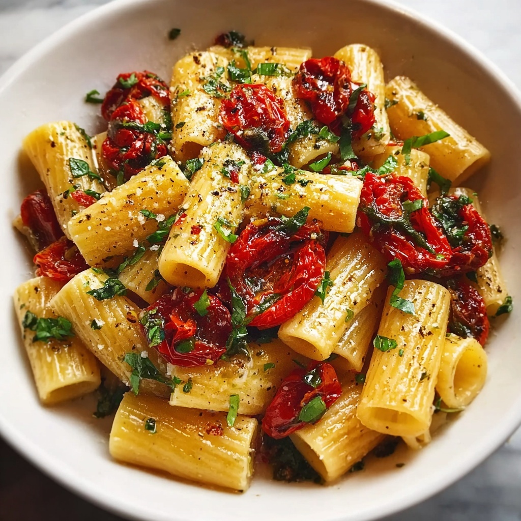 Spicy Basil Rigatoni Recipe - Recipe Image