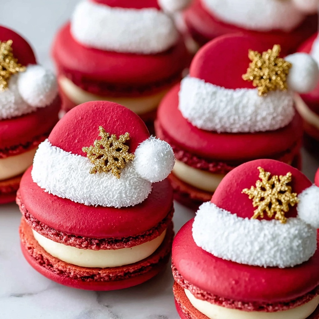 Delicious Santa Claus Macarons: Perfect for Holiday Cheer Recipe - Recipe Image