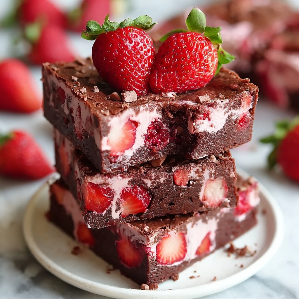 Strawberry Brownies Recipe - Recipe Image