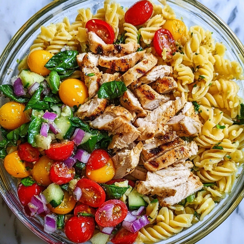 Healthy Chicken Pasta Salad Recipe - Recipe Image