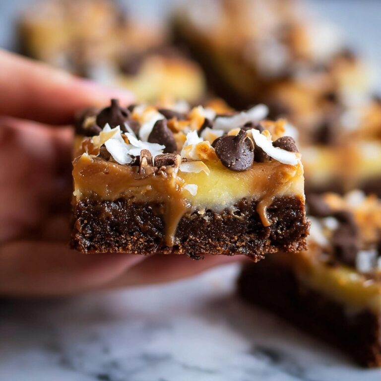 Brownie Caramel Coconut Bars Recipe