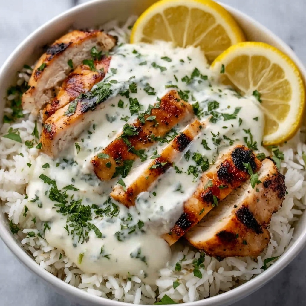 Dump-and-Bake Chicken Tzatziki with Rice Recipe - Recipe Image