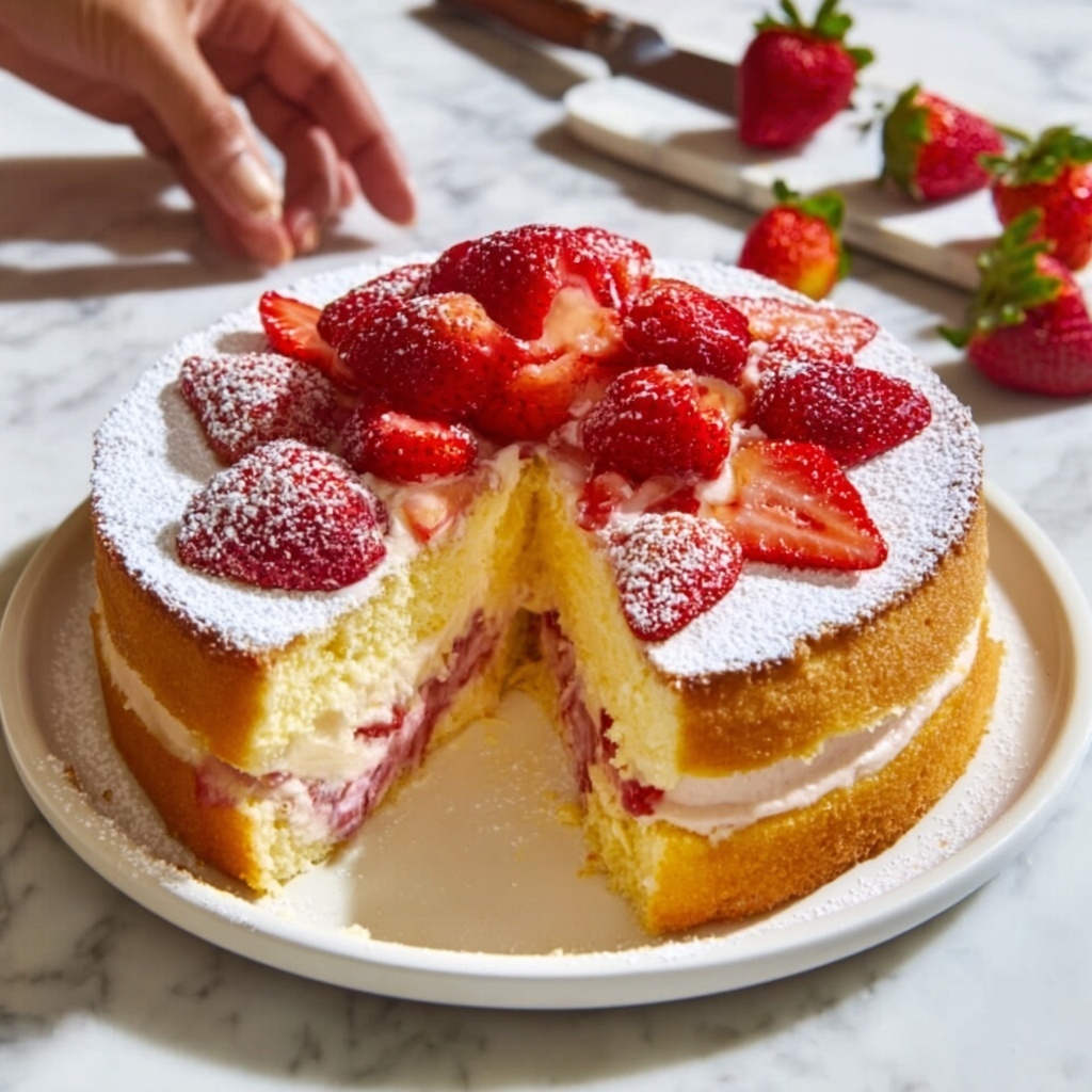 Strawberry Cheesecake Pound Cake Recipe - Recipe Image