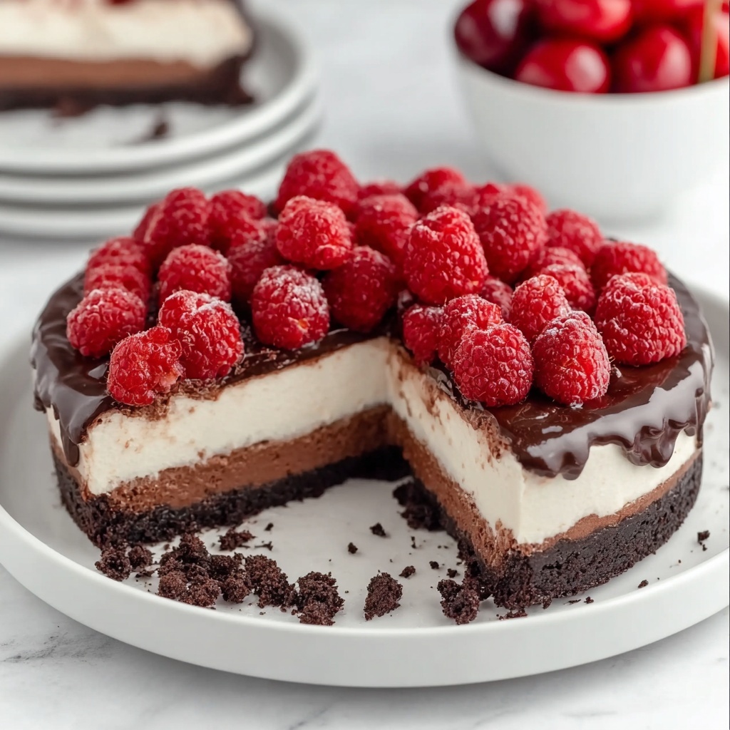 No Bake Black Forest Cheesecake Recipe - Recipe Image