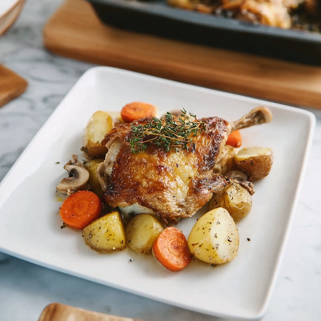Savory Baked Turkey Thighs and Vegetables for Cozy Nights Recipe - Recipe Image