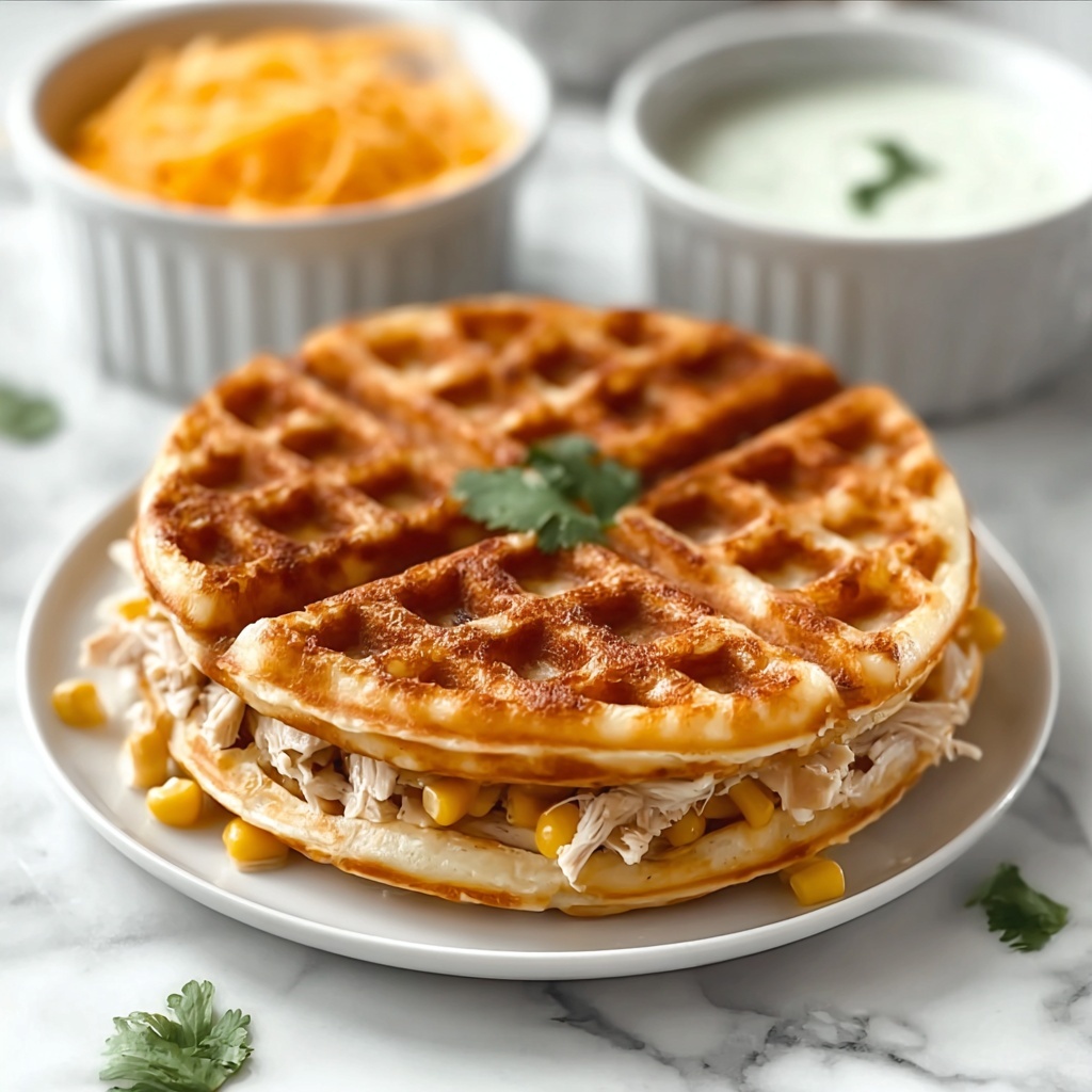 Crispy Chicken Quesadilla Chaffles for a Keto Delight Recipe - Recipe Image