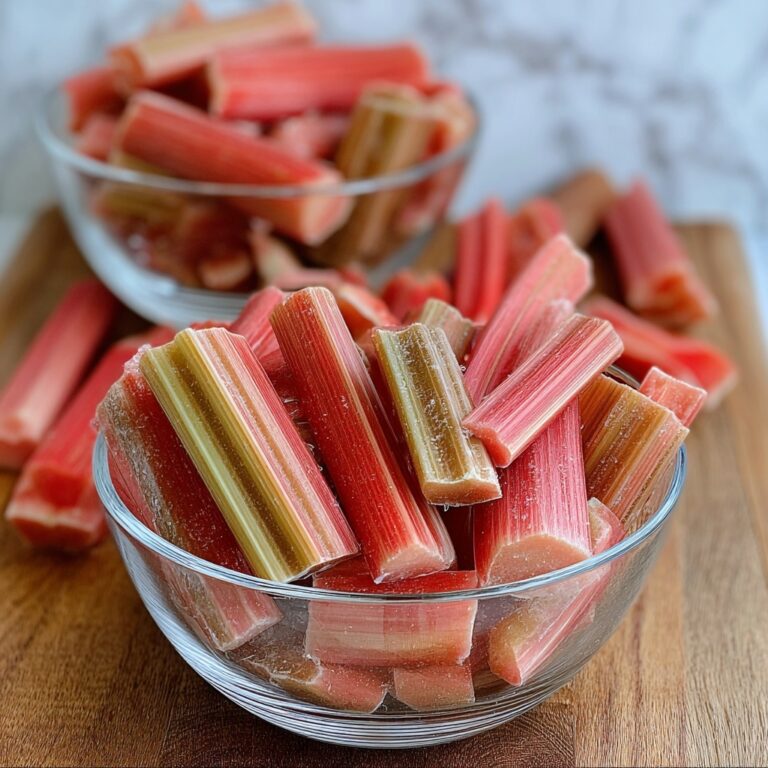 Deliciously Sweet Candied Rhubarb Recipe