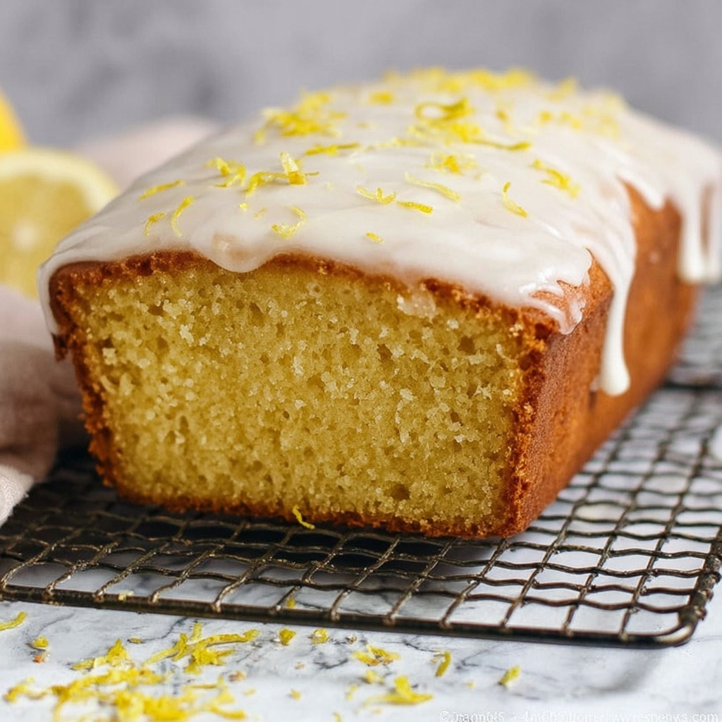 Easy Lemon Pound Cake Loaf Recipe - Recipe Image
