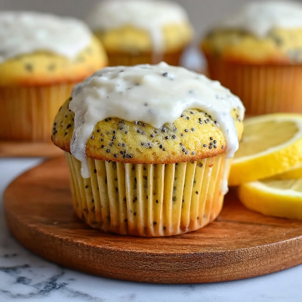 Lemon Poppy Seed Muffins with Lemony Glaze Recipe - Recipe Image