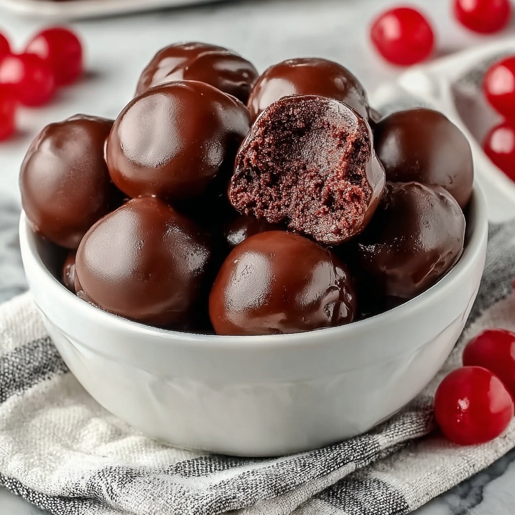 Chocolate Covered Cherry Brownie Bombs Recipe - Recipe Image
