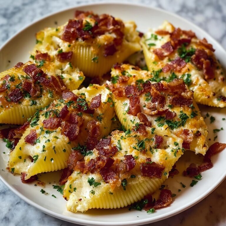Creamy Loaded Bacon Mac and Cheese Stuffed Shells Recipe