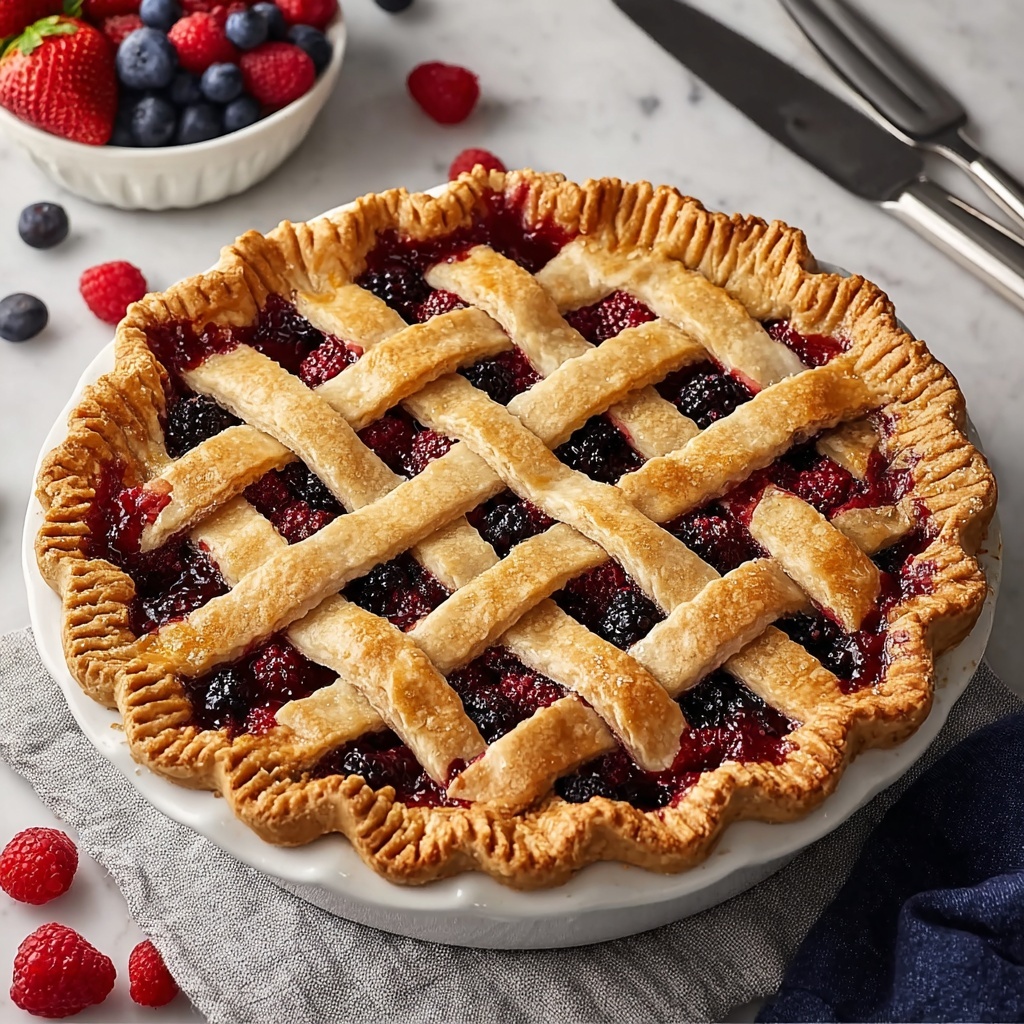 Triple Berry Pie Recipe - Recipe Image