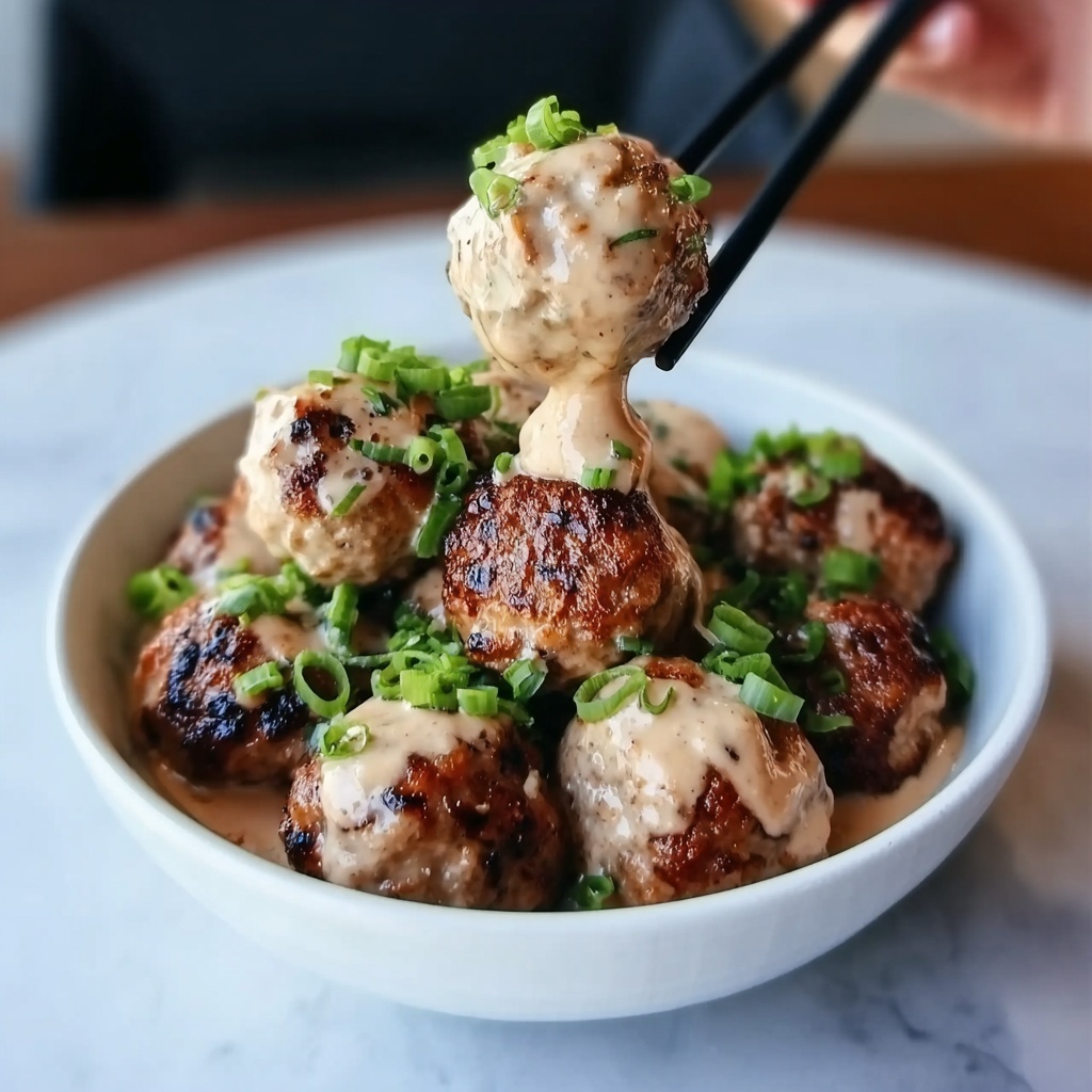 Korean BBQ Meatballs with Spicy Mayo Dip Recipe - Recipe Image