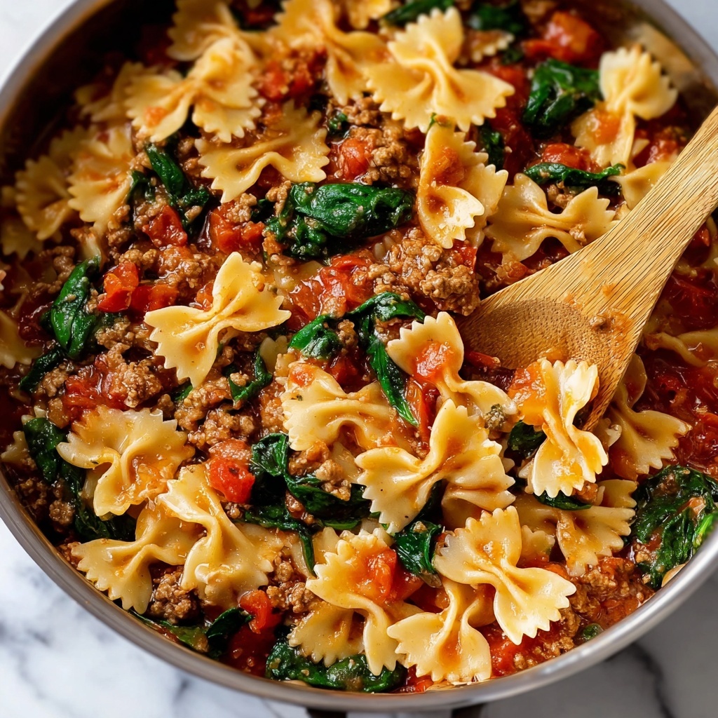 Tomato Spinach Sausage Pasta Recipe - Recipe Image