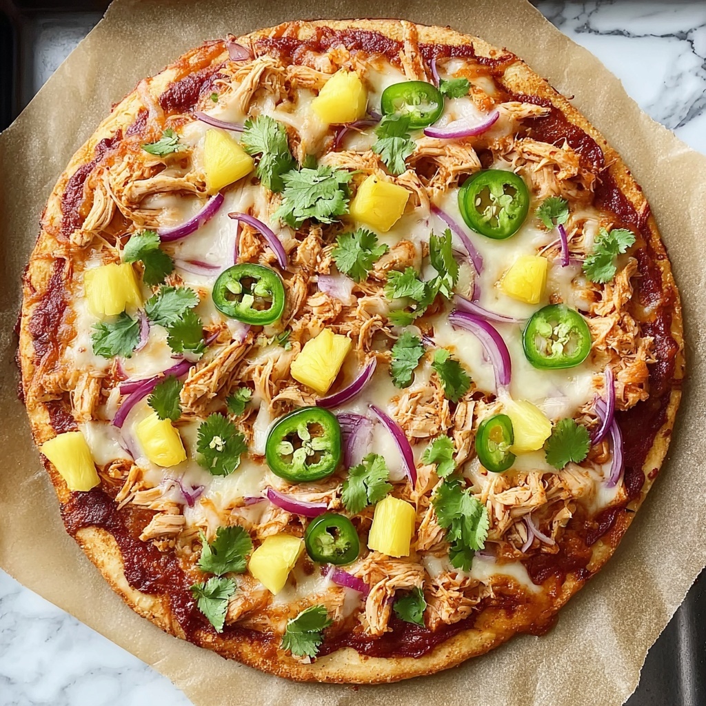 Pineapple Jalapeño BBQ Chicken Pizza Recipe - Recipe Image
