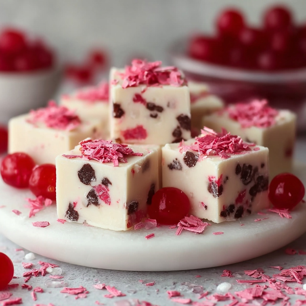 White Chocolate Cherry Fudge Recipe - Recipe Image