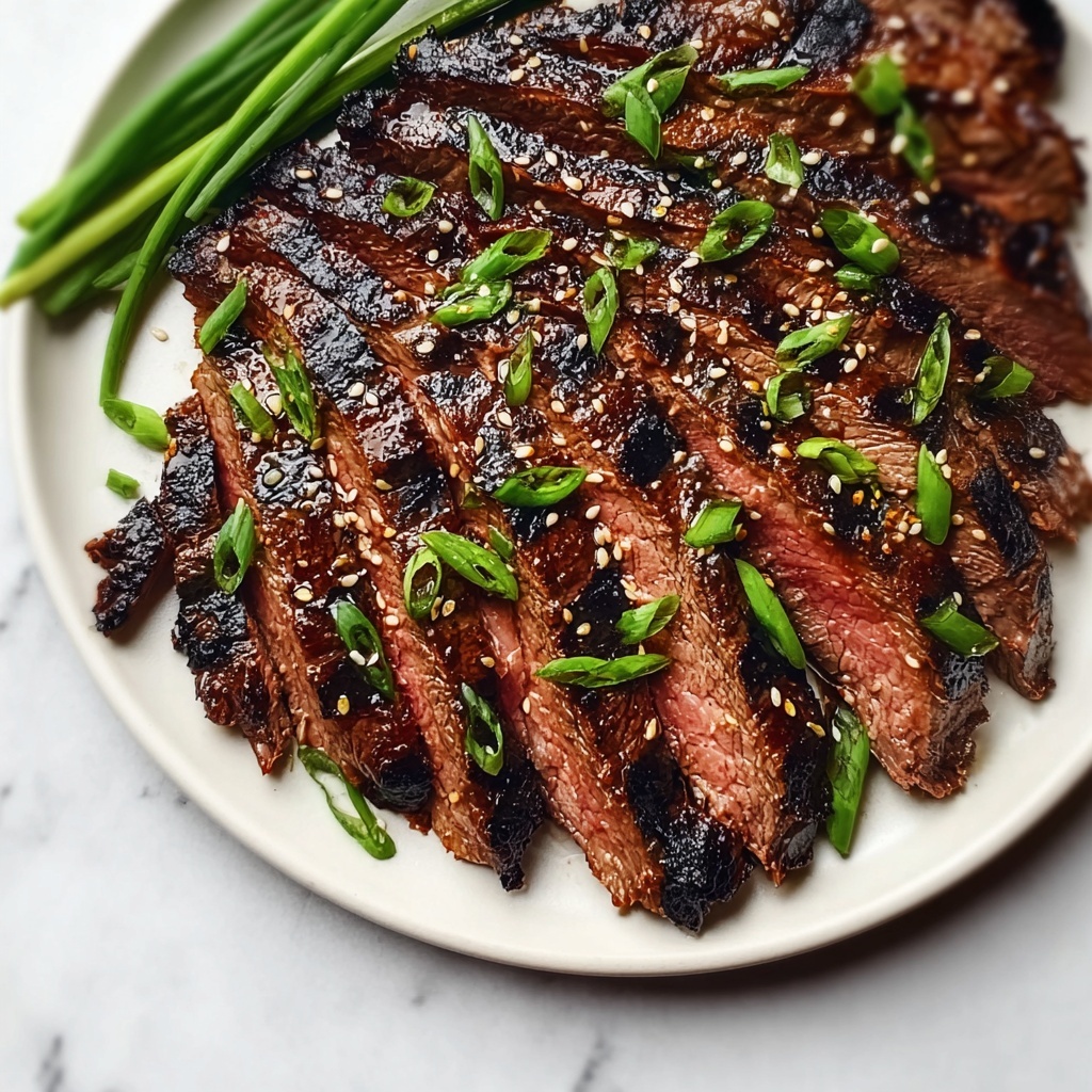 Grilled Korean Flank Steak with Gochujang Marinade Recipe - Recipe Image