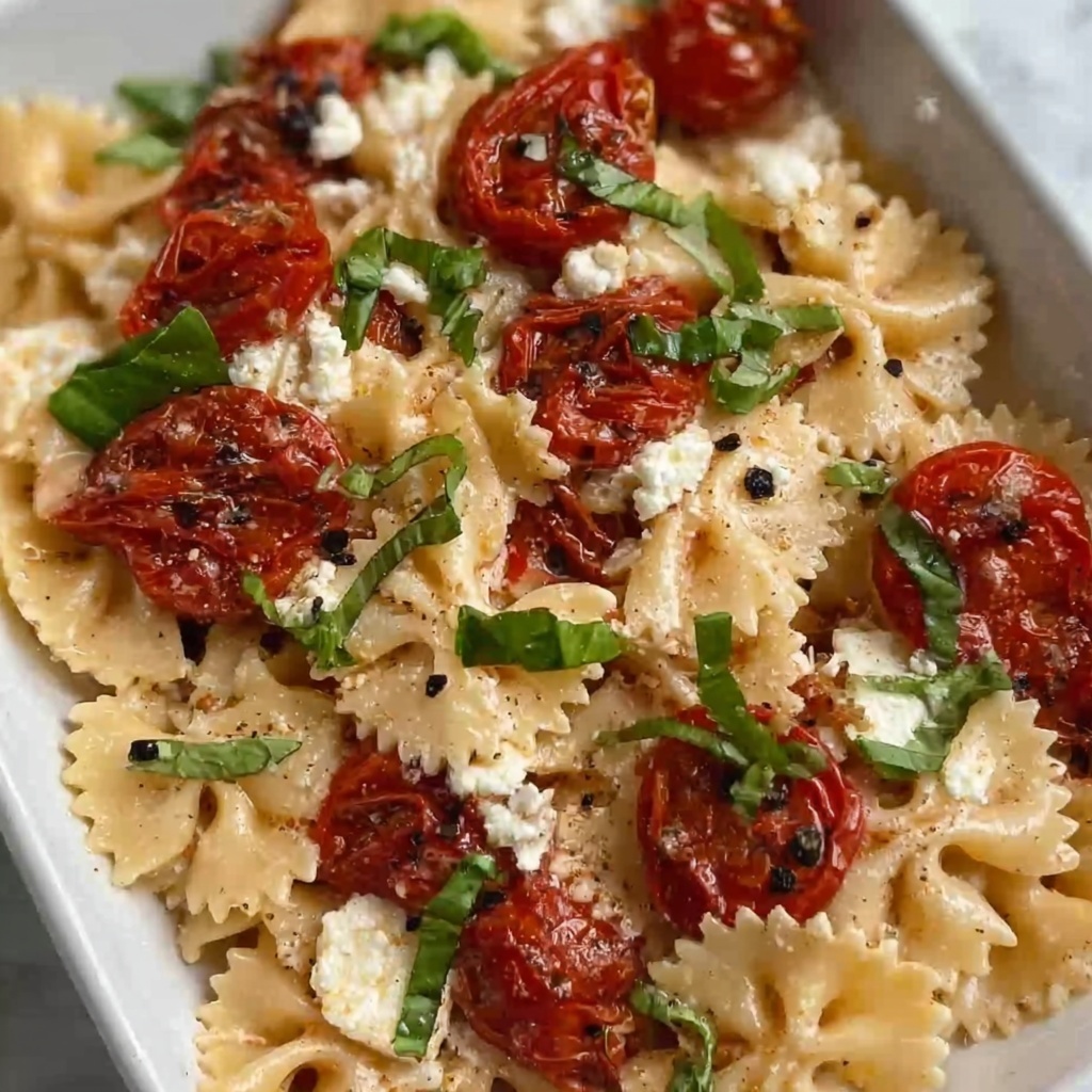 Baked Feta Pasta with Cherry Tomatoes and Fresh Basil Recipe - Recipe Image