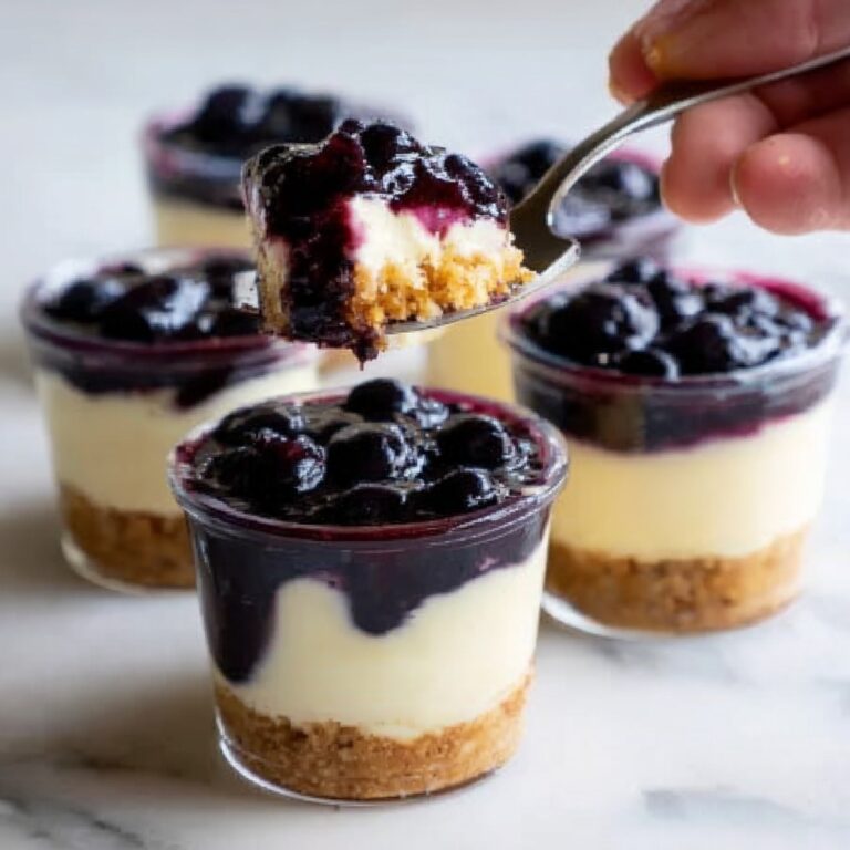 Juicy Mini Lemon Blueberry Cheesecakes Recipe