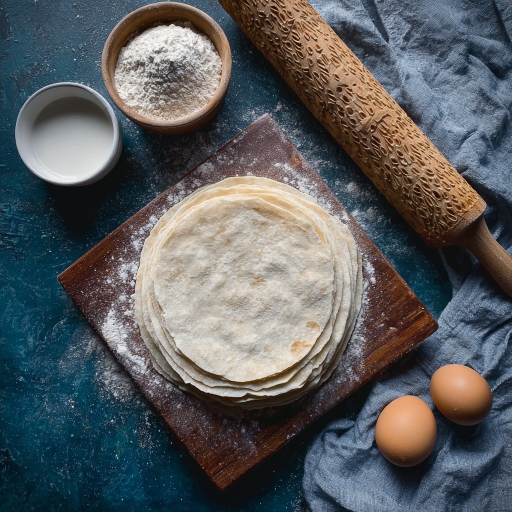 Homemade Egg Roll Wrappers Recipe - Recipe Image